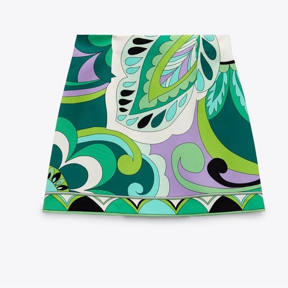 Zara Paisley Print Skirt - Picture 7 of 13